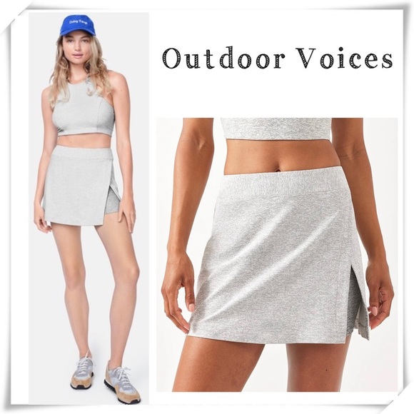 Outdoor Voices Pants - Outdoor Voices Court Skort 4.5” in Dove / Ash light Gray Size S Tennis Skort